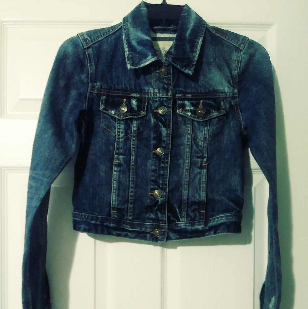 👖ABERCOMBIE&FITCH JEAN JACKET 🛳 SIZE SMALL,A FANTASTIC GIFTING!! 🎁